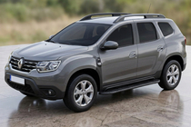 Dacia Duster 2018-2024 гг. Боковые Подножки Bosphore Black (2 шт., Алюминий) фото 1