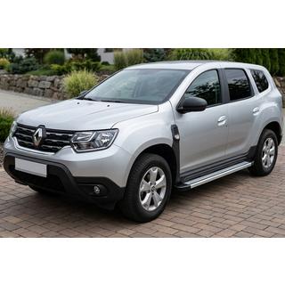 Боковые Подножки Maya V4 (2 шт., Алюминий) Dacia Duster 2018-2024 гг. фото 1