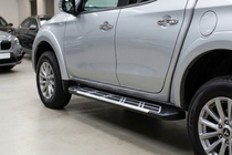 Fiat Fullback 2016- гг. Боковые Подножки Sunrise (2 шт., Алюминий) фото 1