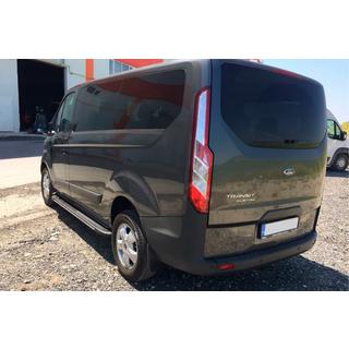 Боковые пороги Bosphorus Grey (2 шт., алюминий) Ford Custom 2013-2022 гг. фото 3