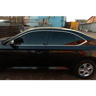 Полный комплект хромированных окантовок окон нержавейка фото 2