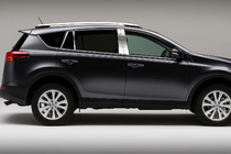 Toyota Rav 4 2013-2018 гг. Накладки на дверные стойки из нержавеющей стали (8 шт) фото 1