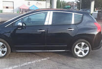 Peugeot 3008 2008-2016 гг. Накладки на стойки из нержавеющей стали фото 2