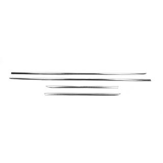 Хром накладки на дверные молдинги Тип-1 (4 шт, нержавейка) Mercedes E-сlass W213 2016-2023 гг. фото 2