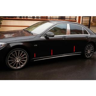 Накладки на молдинги V1 (6 шт, нержавейка) Mercedes S-сlass W222 2013-2022 гг. фото 1