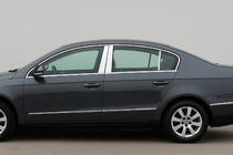 Volkswagen Passat B6 2006-2012 гг. Накладки на дверные стойки из нержавеющей стали (SD) фото 1