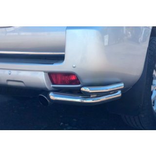 Задние уголки AK003-двойные (нерж) Toyota Land Cruiser Prado 150 2009-2023 гг. фото 2