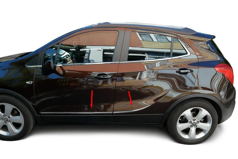 Opel Mokka 2012-2021 гг. Молдинги на двери Tit-designs Нержавейка Image