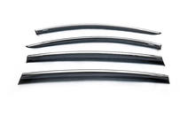 Ветровики с хромированным молдингом HB (4 шт, Niken) фото 2