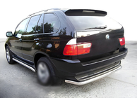 BMW X5 E53 1999–2006 гг. Задняя защита Special нержавейка фото 1