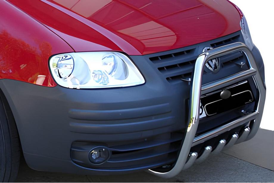 Volkswagen Caddy 2004-2010 гг. Кенгурятник QT007 (нержавейка) Image