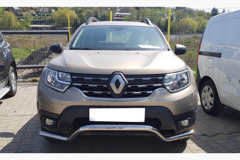 Renault Duster 2008-2017 гг. Передняя защита ST012 (нержавейка) Image