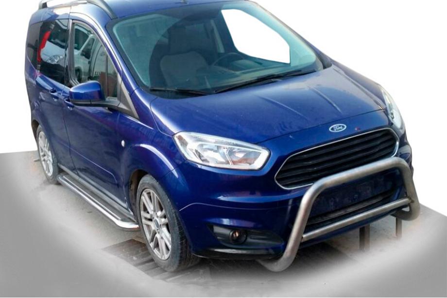 Ford Courier 2014-2023 гг. Передняя защита WT005 (нержавейка) Image