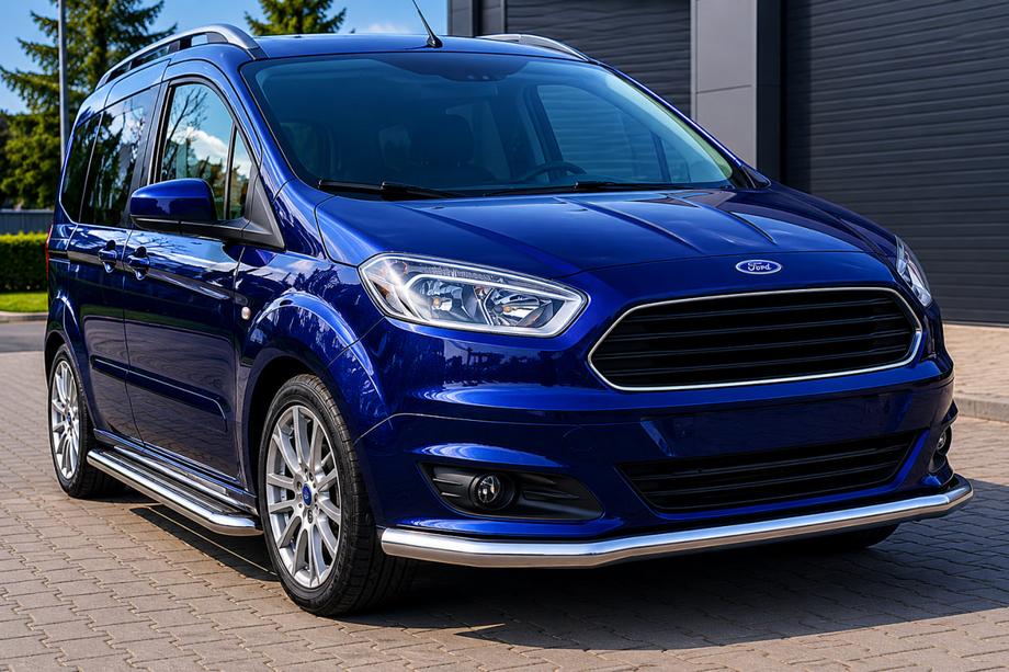 Ford Courier 2014-2023 гг. Передняя защита ST008 (нержавейка) Image