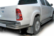Toyota Hilux 2006-2015 гг. Задние Углы AK003-Двойные (Нерж. Сталь) фото 1