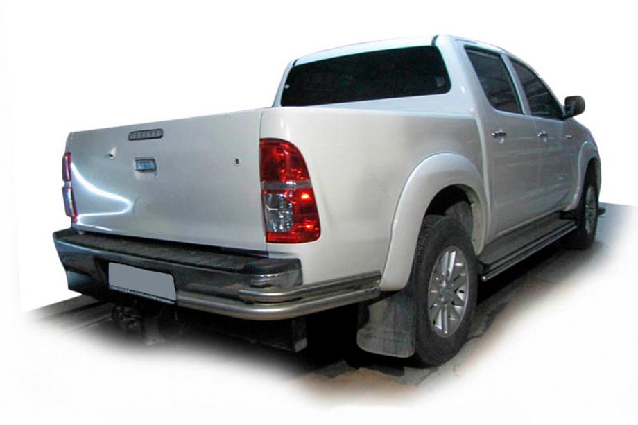 Toyota Hilux 2006-2015 гг. Задние Углы AK003-Двойные (Нерж. Сталь) Фото 2