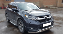 Honda CRV 2017-2022 гг. Передняя защита ST014 (2016-2019, Нерж. сталь) фото 2