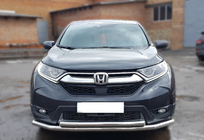 Honda CRV 2017-2022 гг. Передняя защита ST014 (2016-2019, Нерж. сталь) фото 3