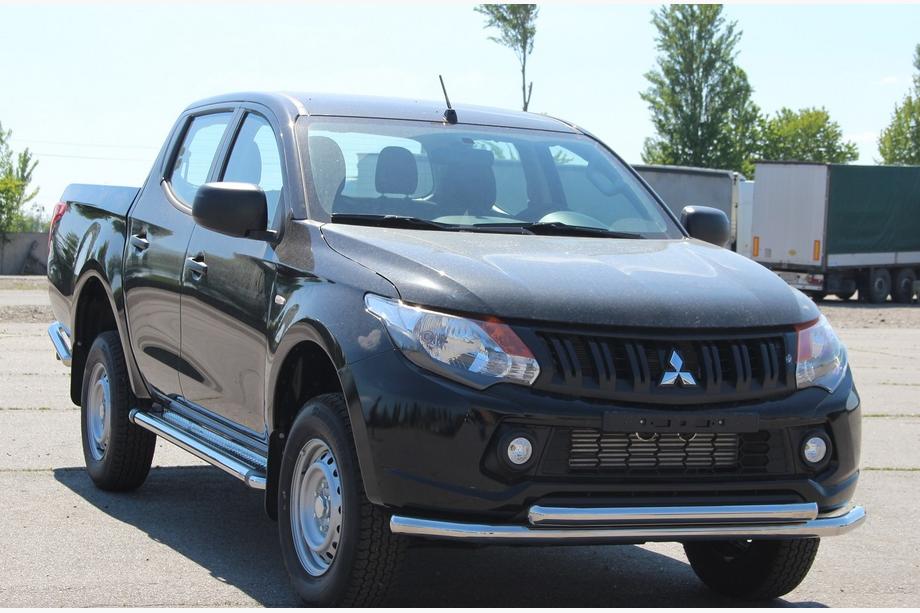 Mitsubishi L200 2015-2024 гг. Передняя защита ST014 (нержавейка) Фото 3