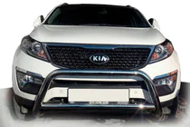 Kia Sorento II XM 2009-2014 гг. Кенгурятник WT005 (нержавейка) фото 1