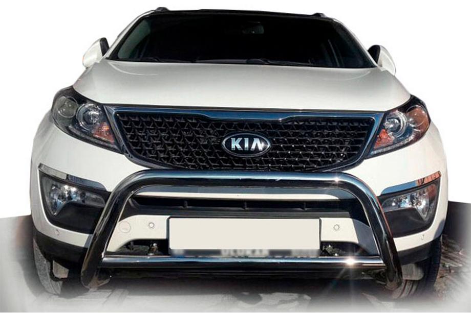 Kia Sorento II XM 2009-2014 гг. Кенгурятник WT005 (нержавейка) Image
