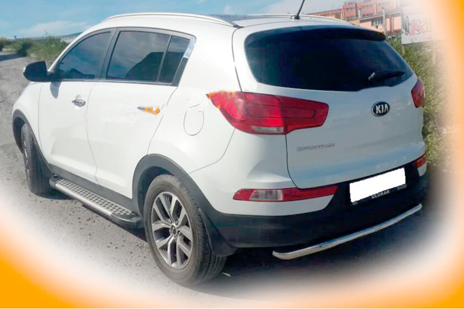 Kia Sportage 2010-2015 гг. Задняя дуга AK002-1 (нержавейка) Фото 2