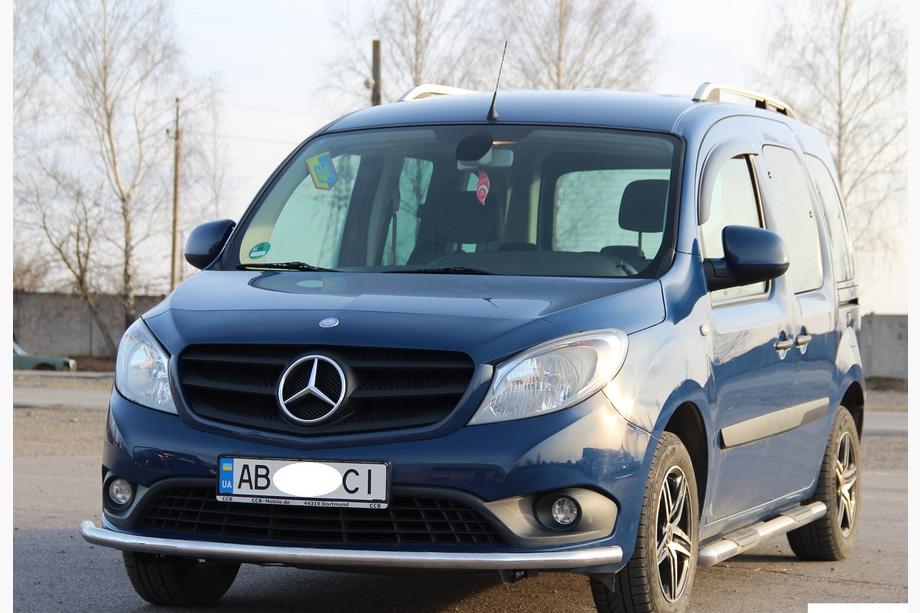 Mercedes Citan 2013-2021 гг. Передняя защита ST008 (нержавейка) Фото 2
