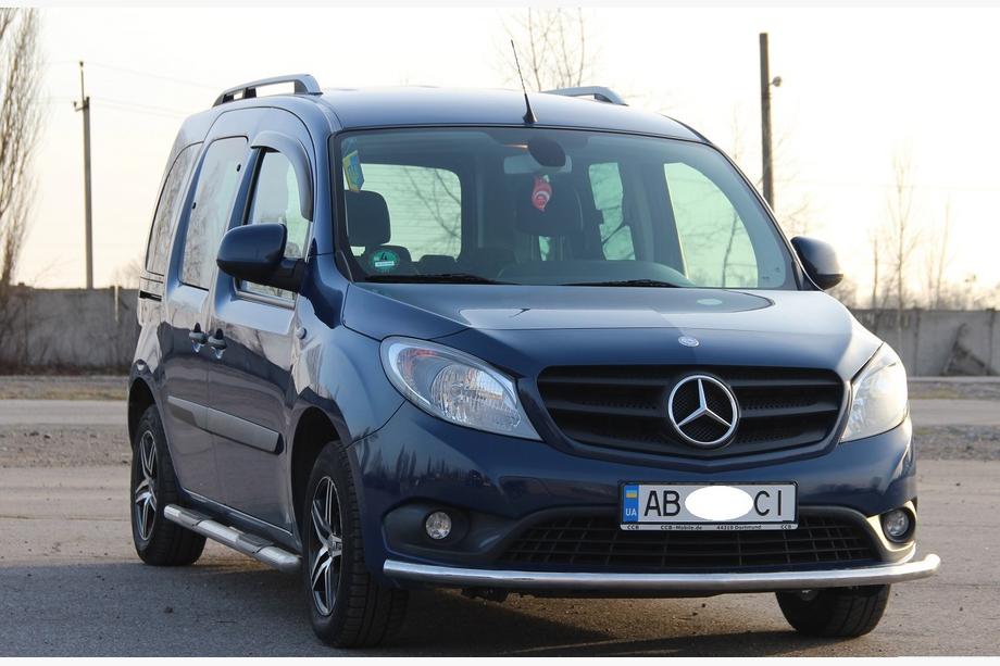 Mercedes Citan 2013-2021 гг. Передняя защита ST008 (нержавейка) Фото 3