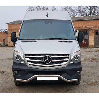 Передняя нижняя дуга MBSP.07.F3-04.6 (нерж. сталь) Mercedes Sprinter W906 2006-2018 гг. фото 1