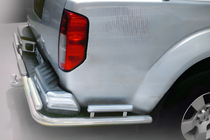 Nissan Navara 2006-2015 гг. Задняя защита AK003-Special (нержавейка) фото 1