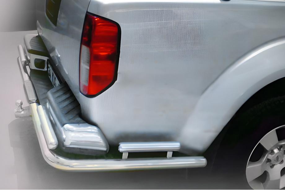 Nissan Navara 2006-2015 гг. Задняя защита AK003-Special (нержавейка) Image