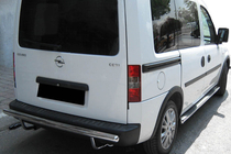Opel Combo 2002–2012 гг. Задняя дуга AK002 (нерж. сталь) фото 1