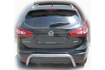 Nissan Qashqai 2014-2021 гг. Задняя дуга AK007-2 (нержавейка) фото 1