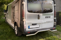 Renault Trafic 2001–2015 гг. Задняя защита AK006 (нержавейка) фото 4