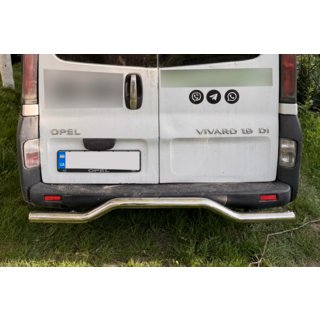 Задняя защита AK006 (нержавейка) Opel Vivaro 2001–2015 гг. фото 1