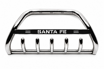 Hyundai Santa Fe 2 2006-2012 гг. Кенгурятник WT004 (нержавейка) фото 4