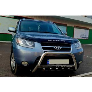 Кенгурятник WT004 (нержавейка) Hyundai Santa Fe 2 2006-2012 гг. фото 1