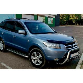 Кенгурятник WT004 (нержавейка) Hyundai Santa Fe 2 2006-2012 гг. фото 2