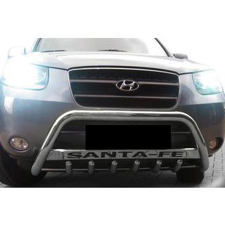 Кенгурятник WT004 (нержавейка) Hyundai Santa Fe 2 2006-2012 гг. фото 3