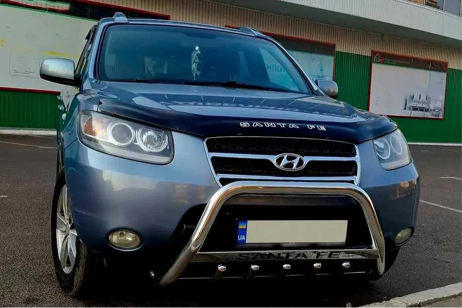 Hyundai Santa Fe 2 2006-2012 гг. Кенгурятник WT004 (нержавейка)