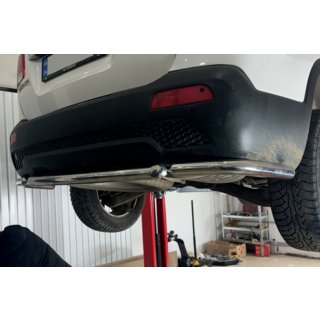 Задние угловые дуги с центральной частью AK007-3 (2 шт., нержавейка) Kia Sorento II XM 2009-2014 гг. фото 2