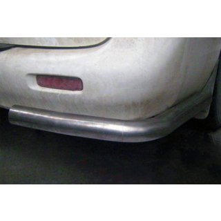 Задние угловые дуги AK003 (2 шт., нержавейка) Hyundai H200, H1, Starex 1998-2007 гг. фото 1