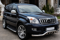 Toyota Land Cruiser Prado 120 2002-2009 гг. Передняя Дуга ST011 (Нержавейка) фото 1