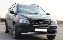 Volvo XC90 2002-2014 гг. Передняя защита ST014 (нержавейка) фото 2