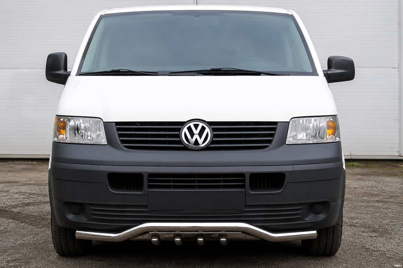 Передній захист хвиля-гриль ST007-1 (нерж) для Volkswagen T5 Multivan 2003-2010 рр