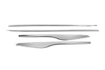 Дверные молдинги с углублением (4 шт, нержавейка) фото 3