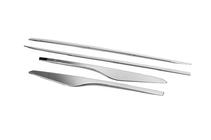 Дверные молдинги с углублением (4 шт, нержавейка) фото 4