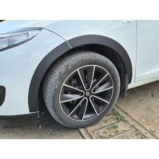 Расширители арок (8 шт, черные) Renault Megane III 2009-2016 гг. фото 2