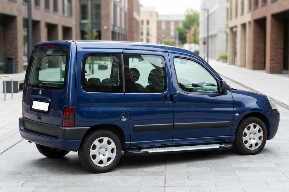 Citroen Berlingo 1996-2008 гг. Боковые Подножки Allmond Grey (2 шт., Алюминий) Image