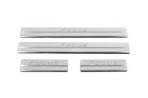 Ford Focus III 2011-2017 гг. Накладки на пороги OmsaLine (4 шт, нержавейка) фото 1